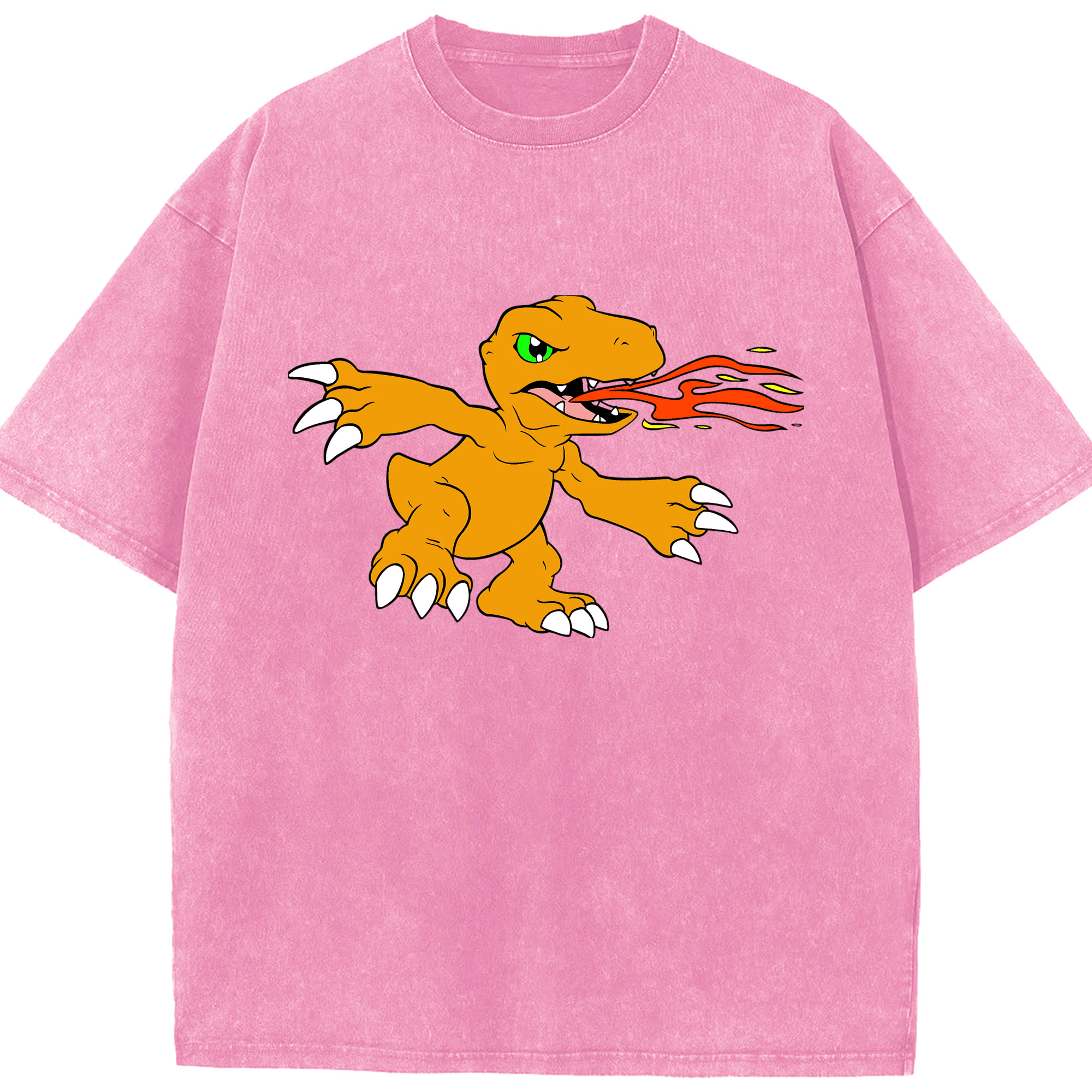 （画像用） Digimon デジタルモンスター/デジモン 綿100% ヴィンテージ風 半袖Tシャツ（フロントプリント）